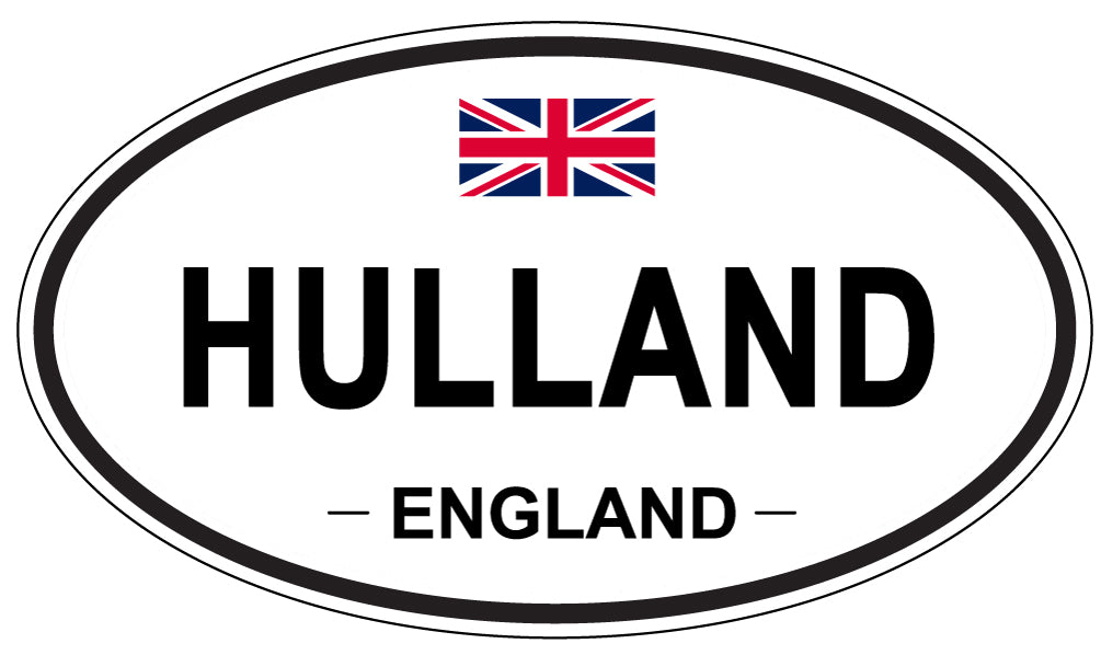 HULLAND, ENGLAND - Oval Sticker