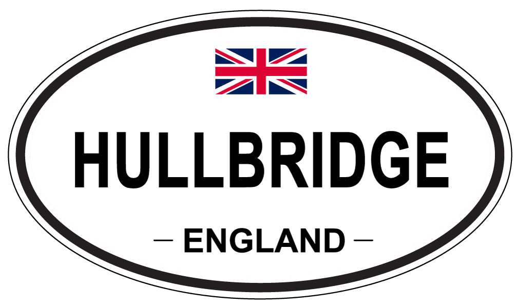 HULLBRIDGE, ENGLAND - Oval Sticker