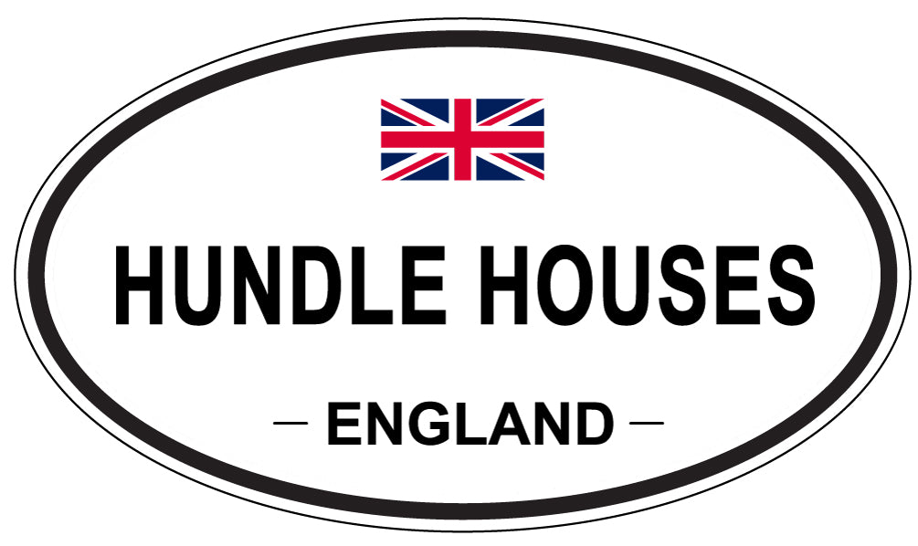 HUNDLE HOUSES, ENGLAND - Oval Sticker