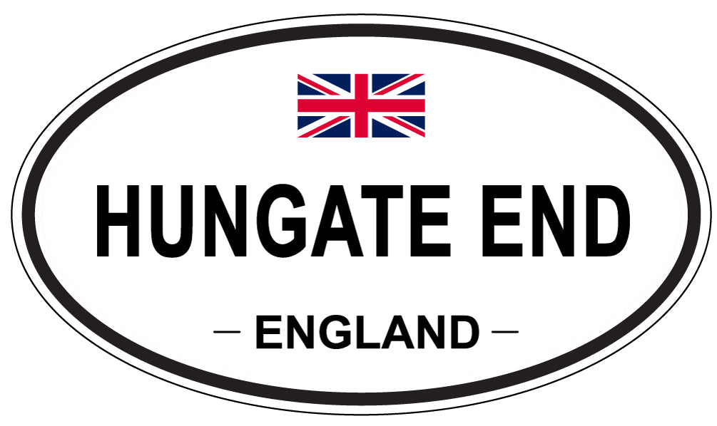 HUNGATE END, England - Oval Magnet