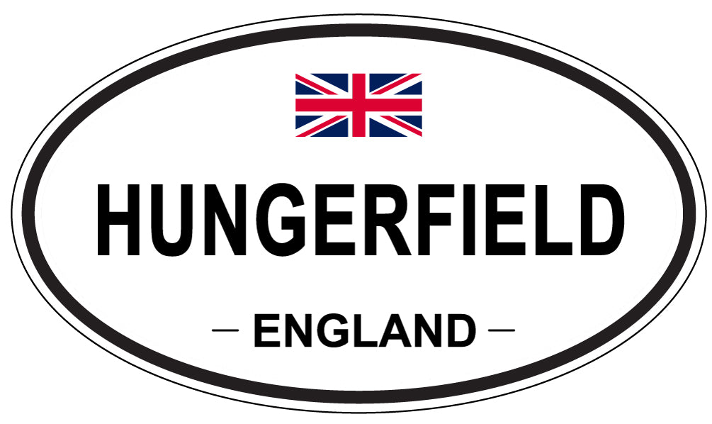 HUNGERFIELD, ENGLAND - Oval Sticker