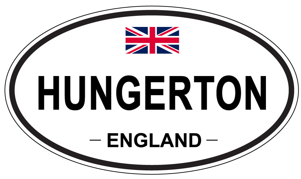 HUNGERTON, ENGLAND - Oval Sticker