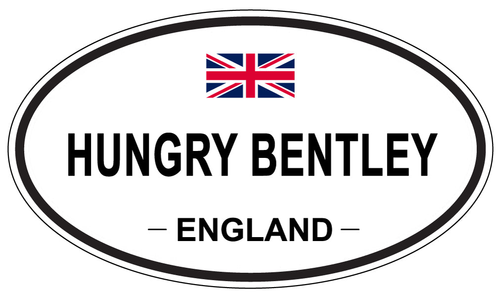 HUNGRY BENTLEY, ENGLAND - Oval Sticker