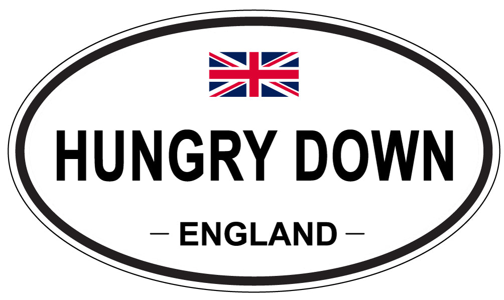 HUNGRY DOWN, ENGLAND - Oval Sticker