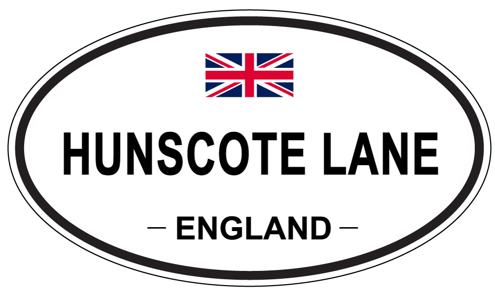 HUNSCOTE LANE, ENGLAND - Oval Sticker
