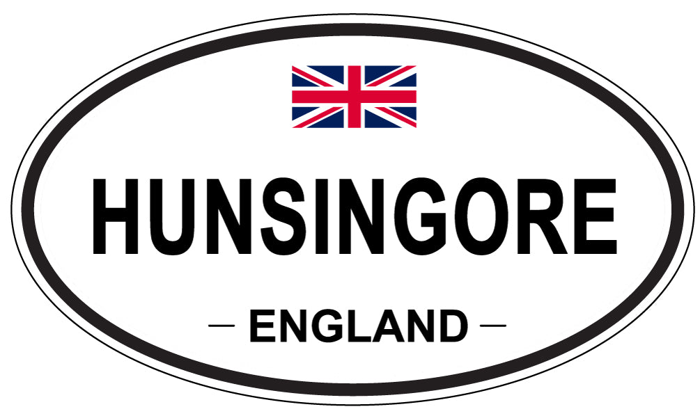 HUNSINGORE, ENGLAND - Oval Sticker