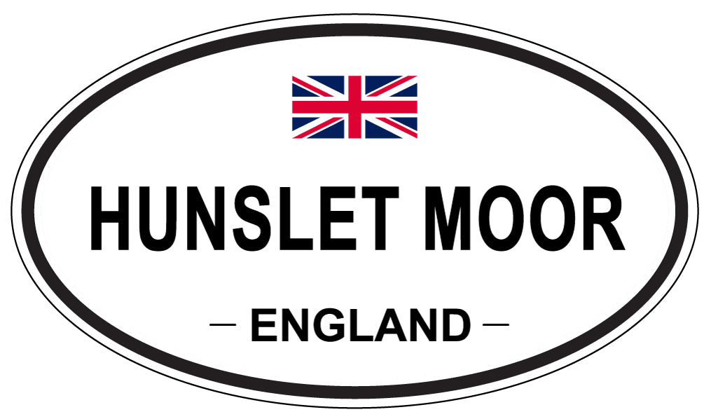 HUNSLET MOOR, ENGLAND - Oval Sticker