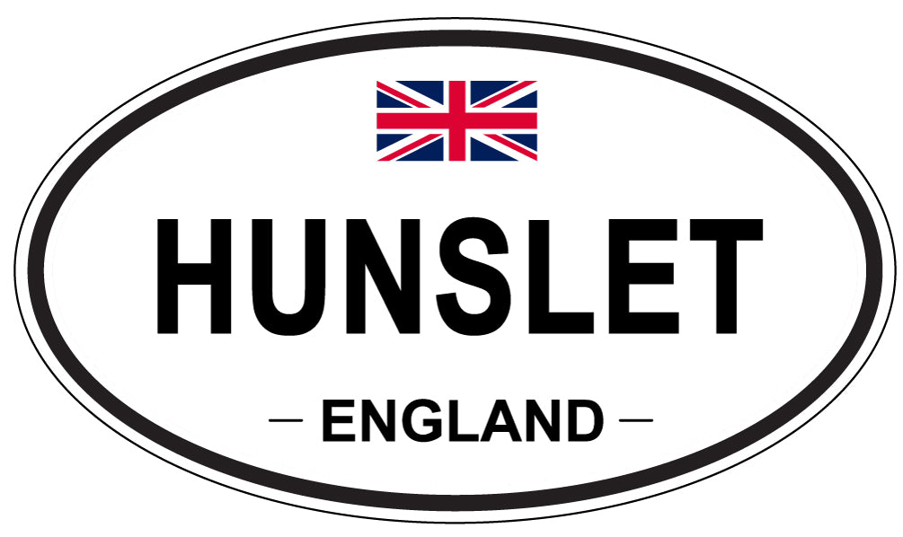 HUNSLET, ENGLAND - Oval Sticker