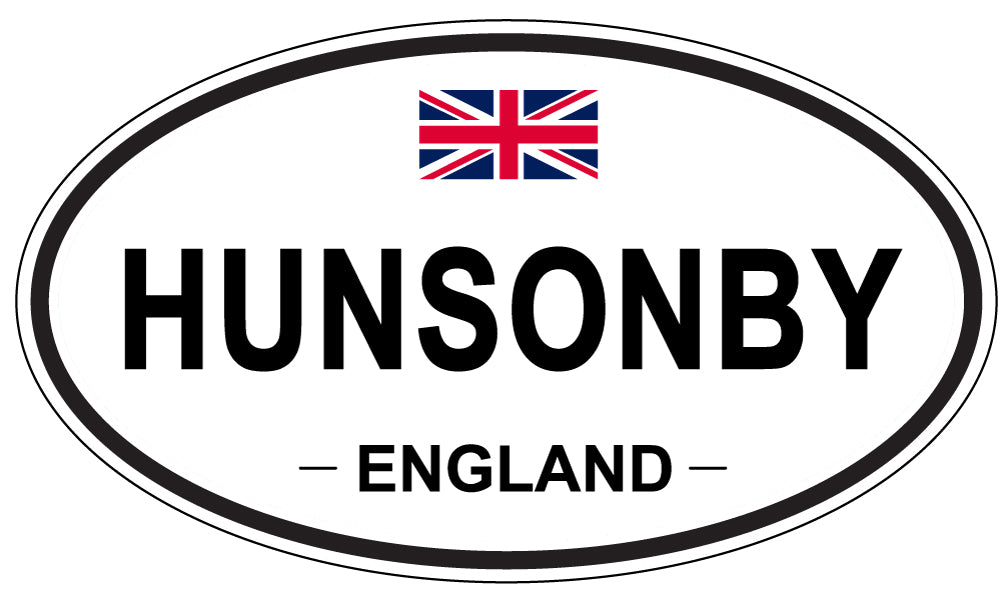 HUNSONBY, ENGLAND - Oval Sticker