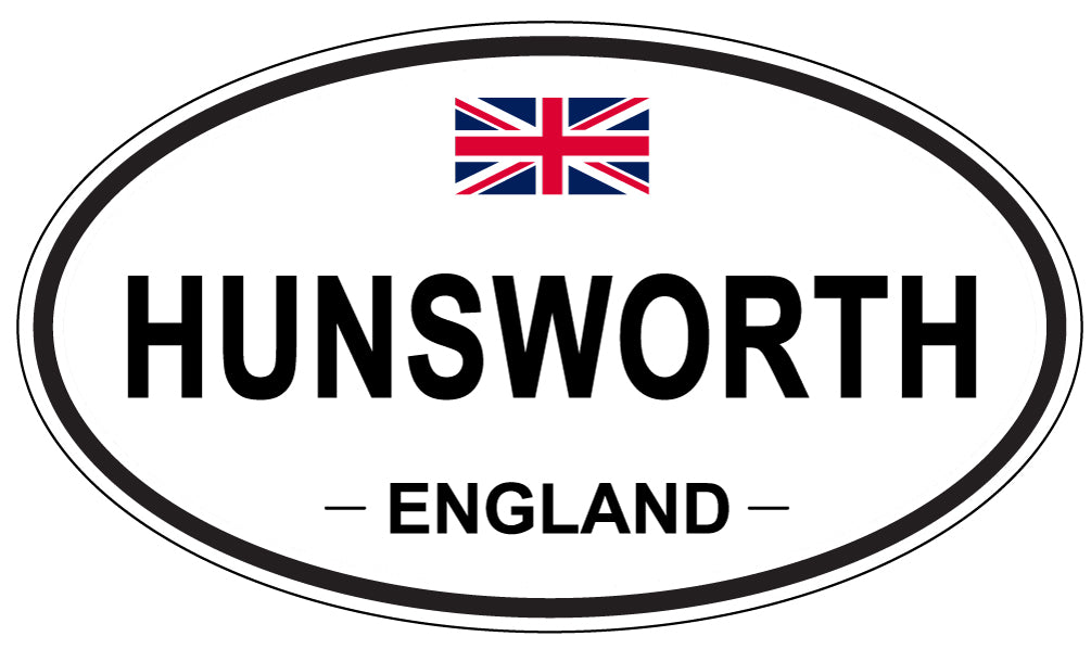 HUNSWORTH, ENGLAND - Oval Sticker