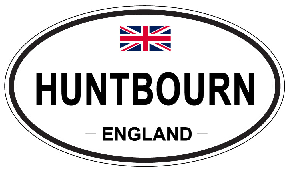 HUNTBOURN, ENGLAND - Oval Sticker