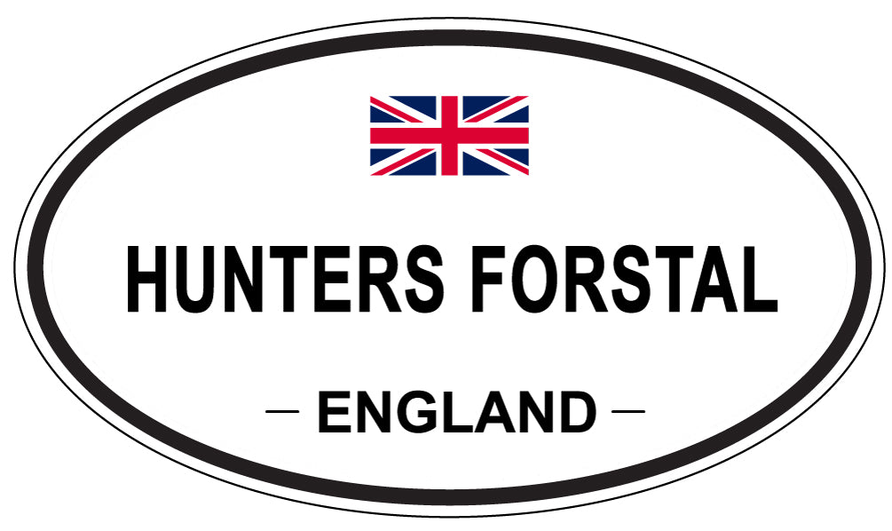 HUNTERS FORSTAL, ENGLAND - Oval Sticker
