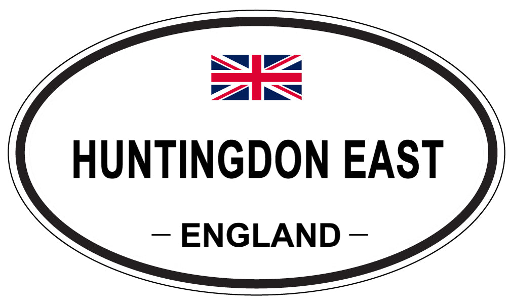 HUNTINGDON EAST, ENGLAND - Oval Sticker