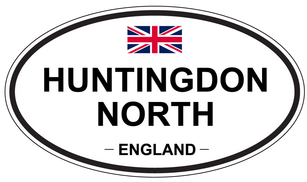 HUNTINGDON NORTH, ENGLAND - Oval Sticker