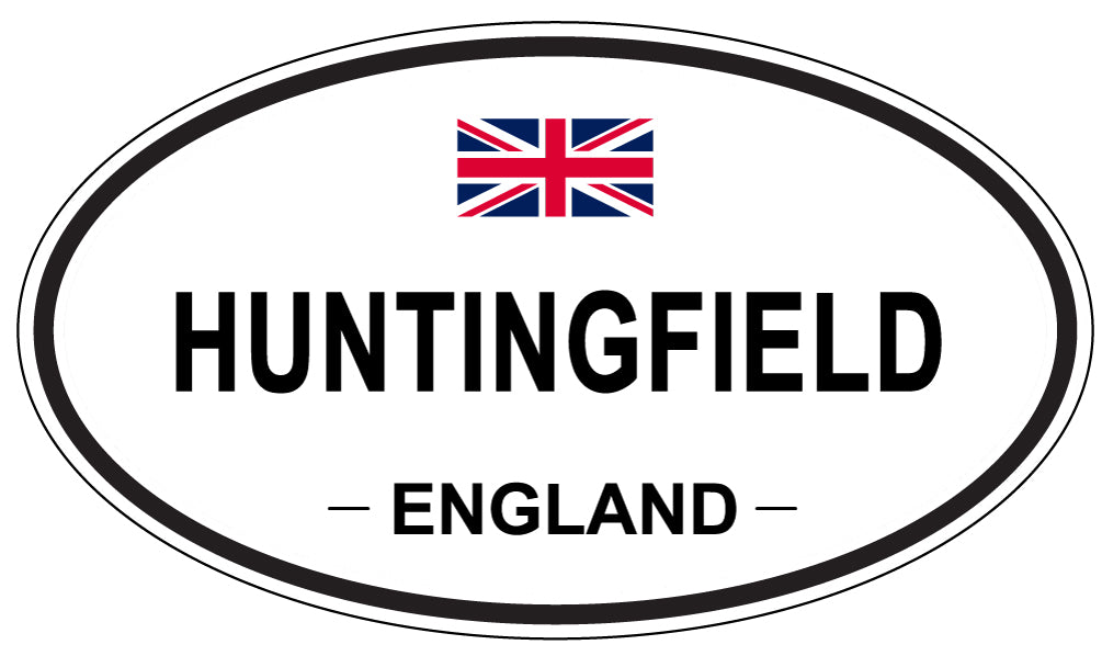 HUNTINGFIELD, ENGLAND - Oval Sticker