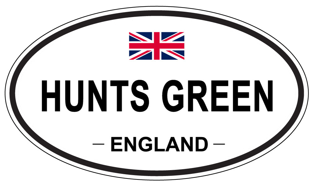 HUNTS GREEN, ENGLAND - Oval Sticker