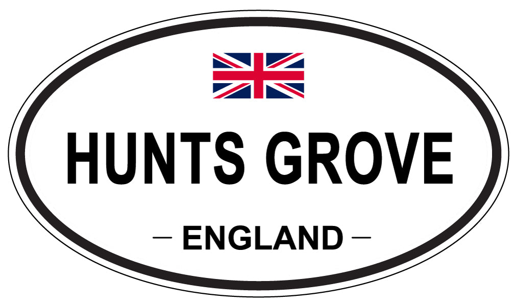 HUNTS GROVE, ENGLAND - Oval Sticker