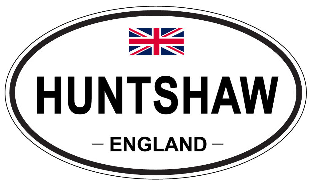 HUNTSHAW, ENGLAND - Oval Sticker
