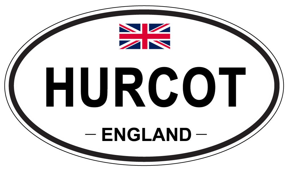 HURCOT, ENGLAND - Oval Sticker