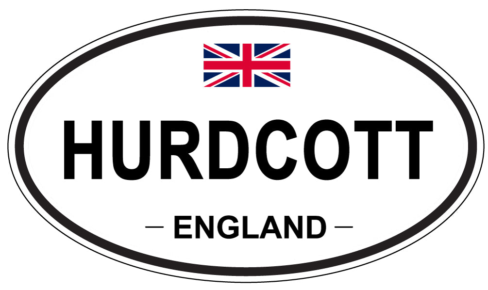 HURDCOTT, ENGLAND - Oval Sticker