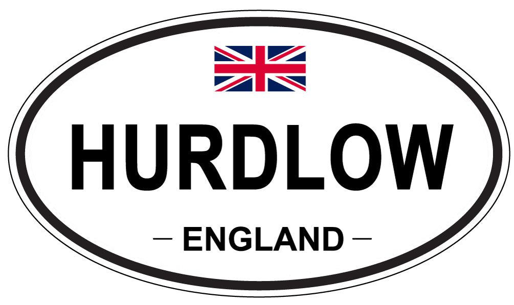 HURDLOW, ENGLAND - Oval Sticker