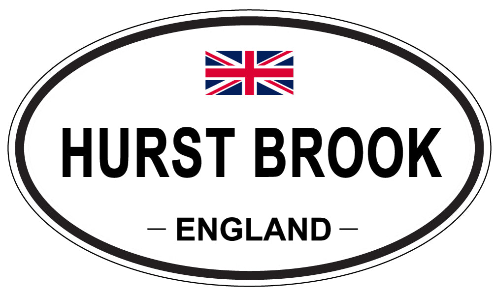 HURST BROOK, ENGLAND - Oval Sticker