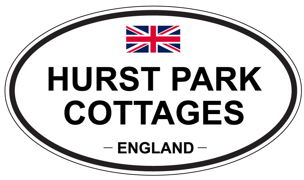 HURST PARK COTTAGES, ENGLAND - Oval Sticker