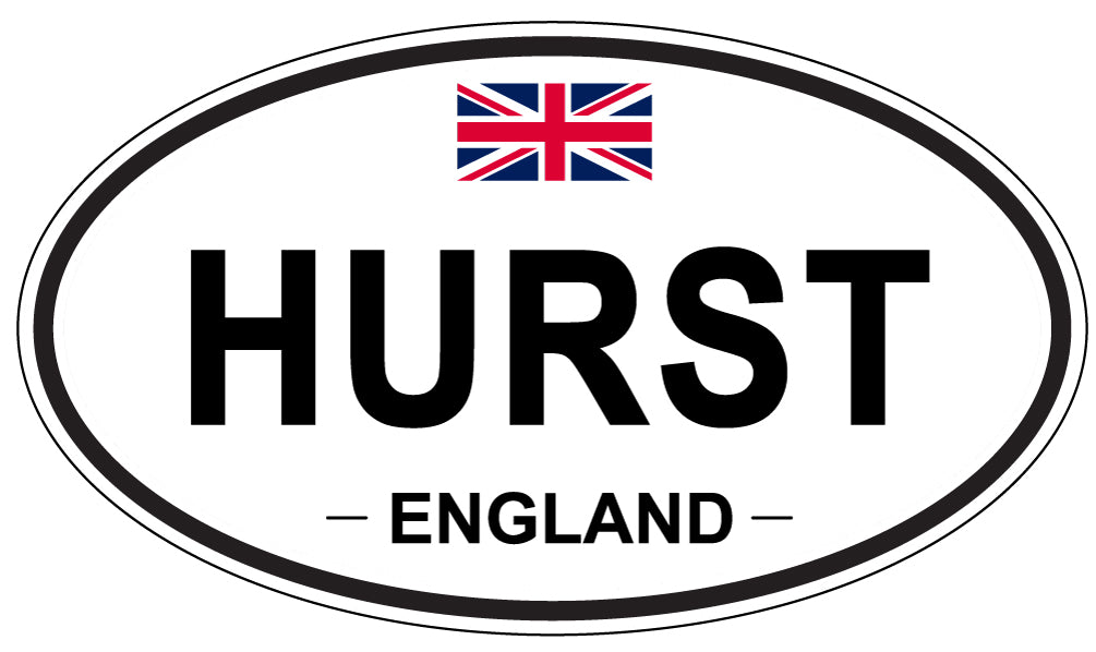 HURST, ENGLAND - Oval Sticker