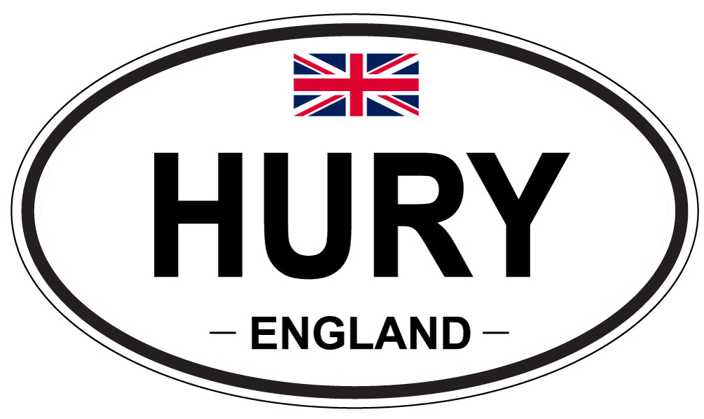 HURY, England - Oval Magnet