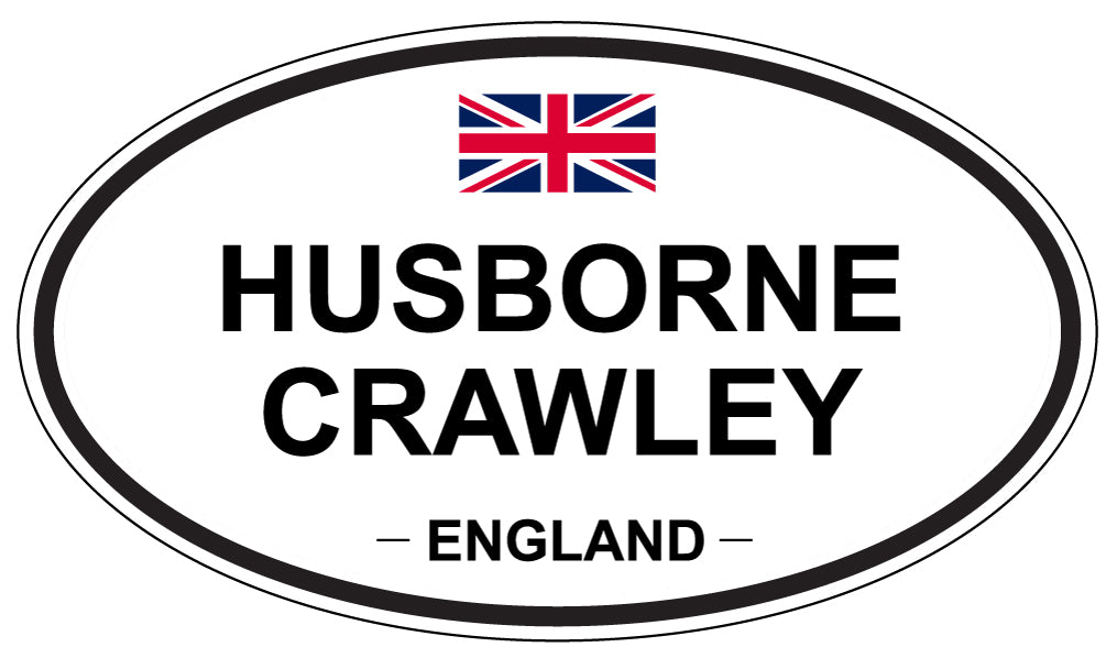 HUSBORNE CRAWLEY, ENGLAND - Oval Sticker