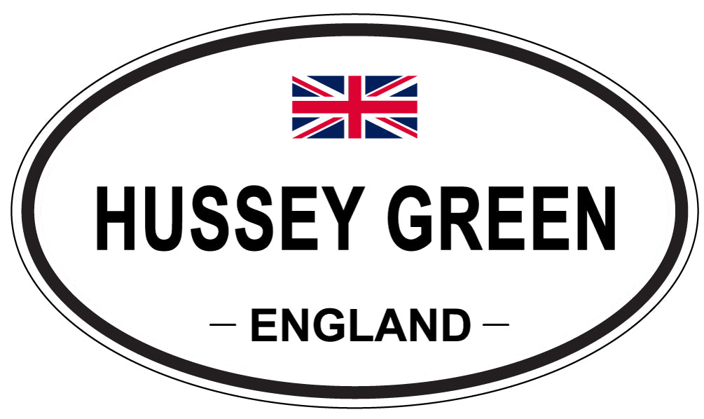 HUSSEY GREEN, ENGLAND - Oval Sticker