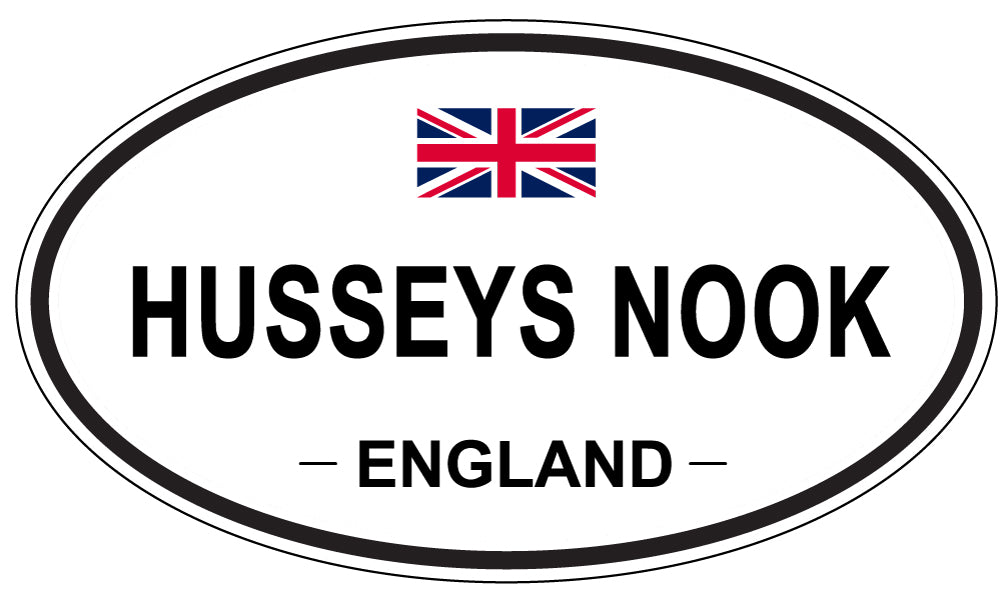 HUSSEYS NOOK, ENGLAND - Oval Sticker