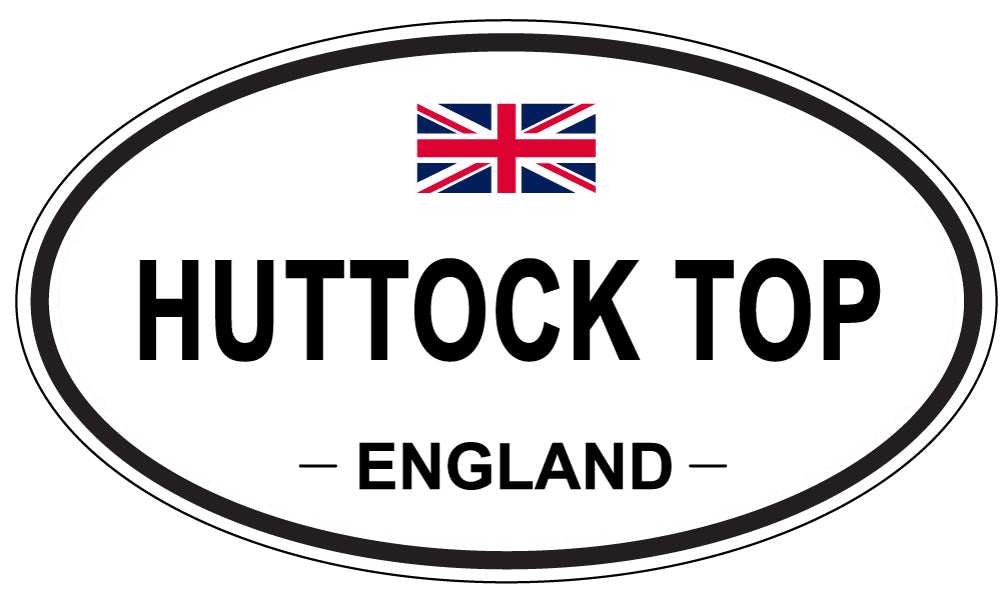 HUTTOCK TOP, ENGLAND - Oval Sticker