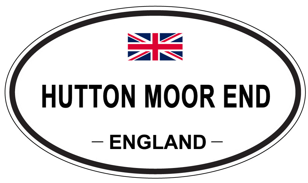 HUTTON MOOR END, ENGLAND - Oval Sticker