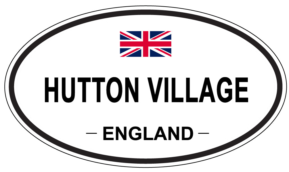 HUTTON VILLAGE, England - Oval Magnet