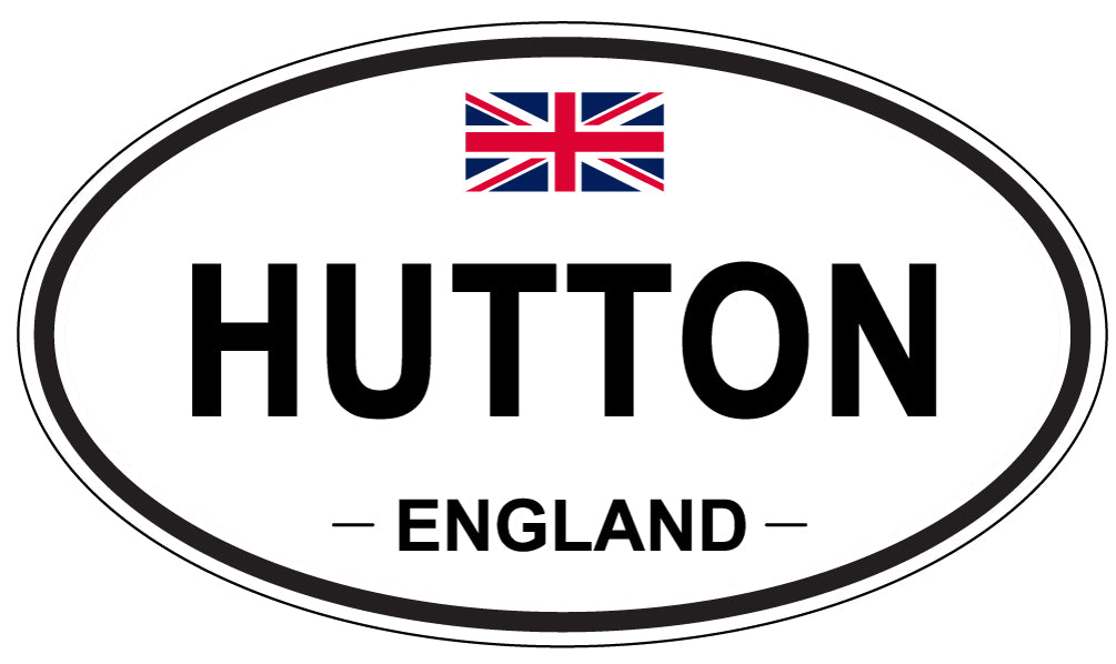 HUTTON, ENGLAND - Oval Sticker