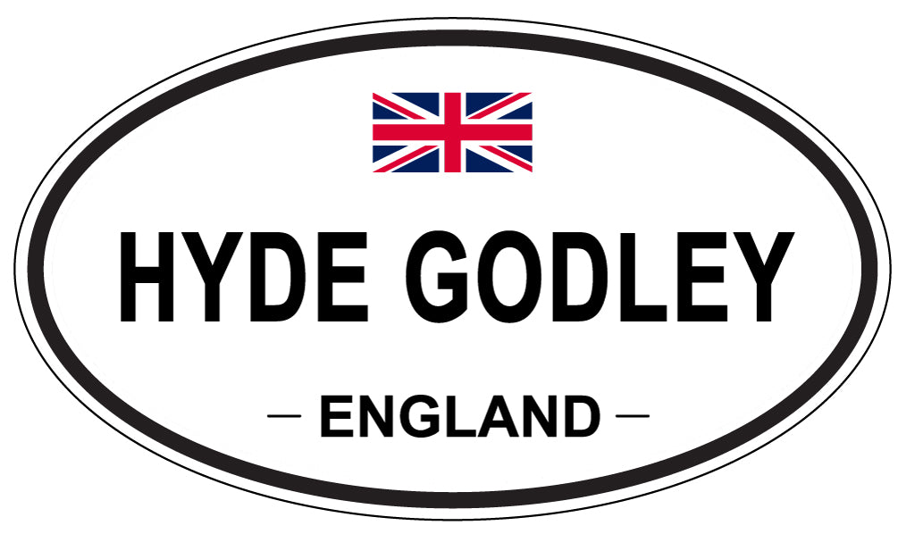 HYDE GODLEY, ENGLAND - Oval Sticker