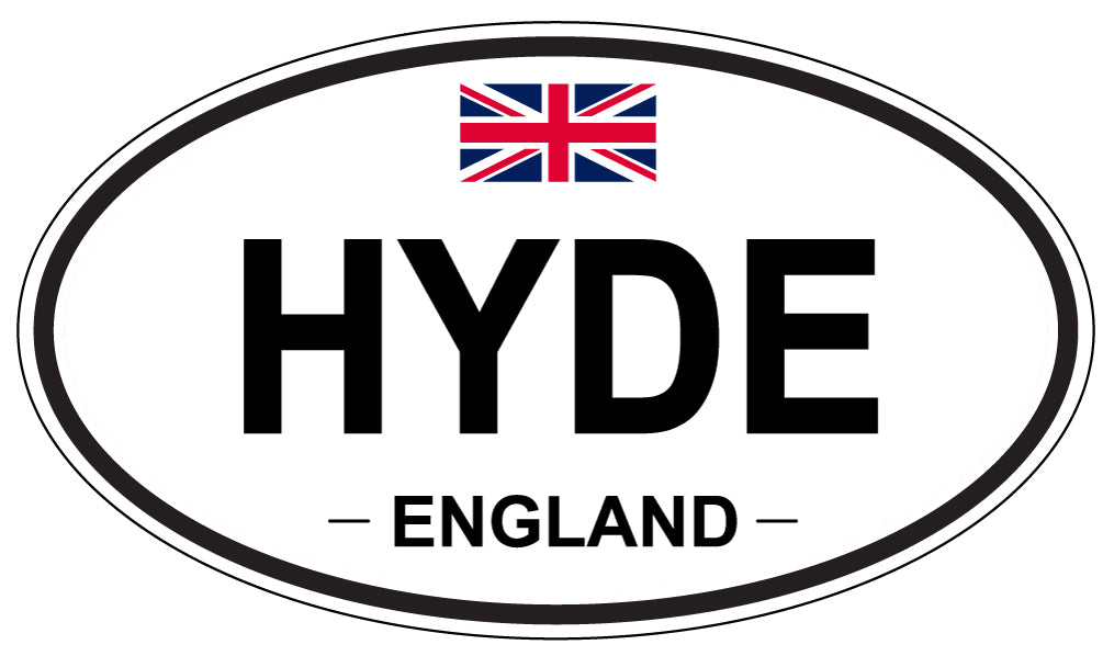 HYDE, ENGLAND - Oval Sticker