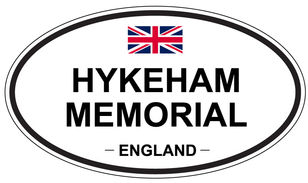 HYKEHAM MEMORIAL, ENGLAND - Oval Sticker