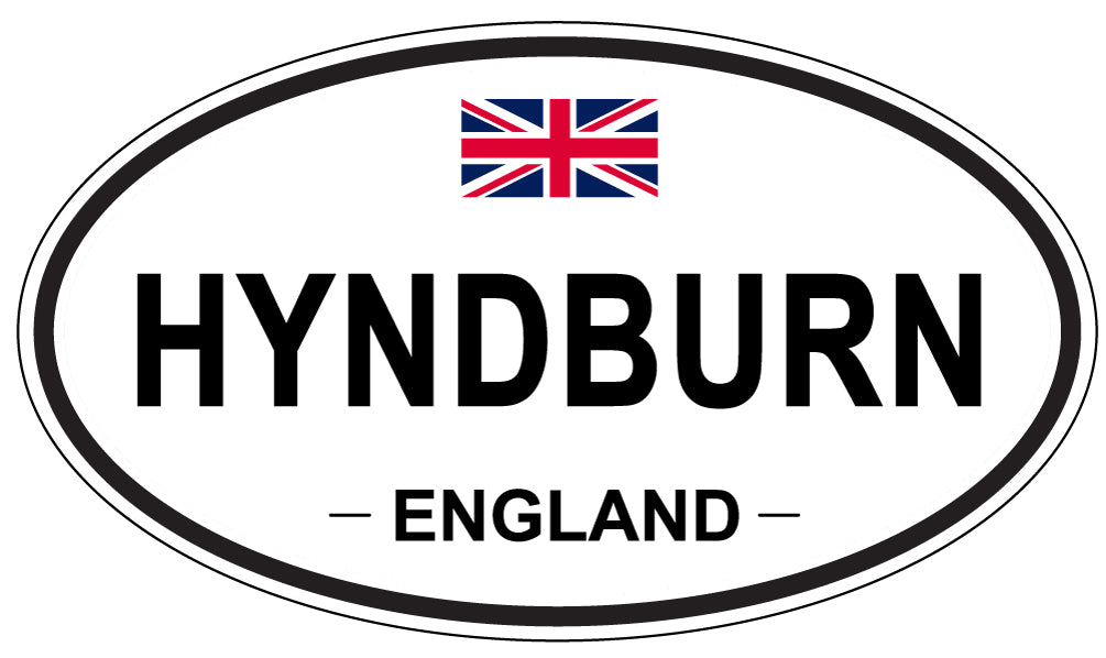 HYNDBURN, ENGLAND - Oval Sticker