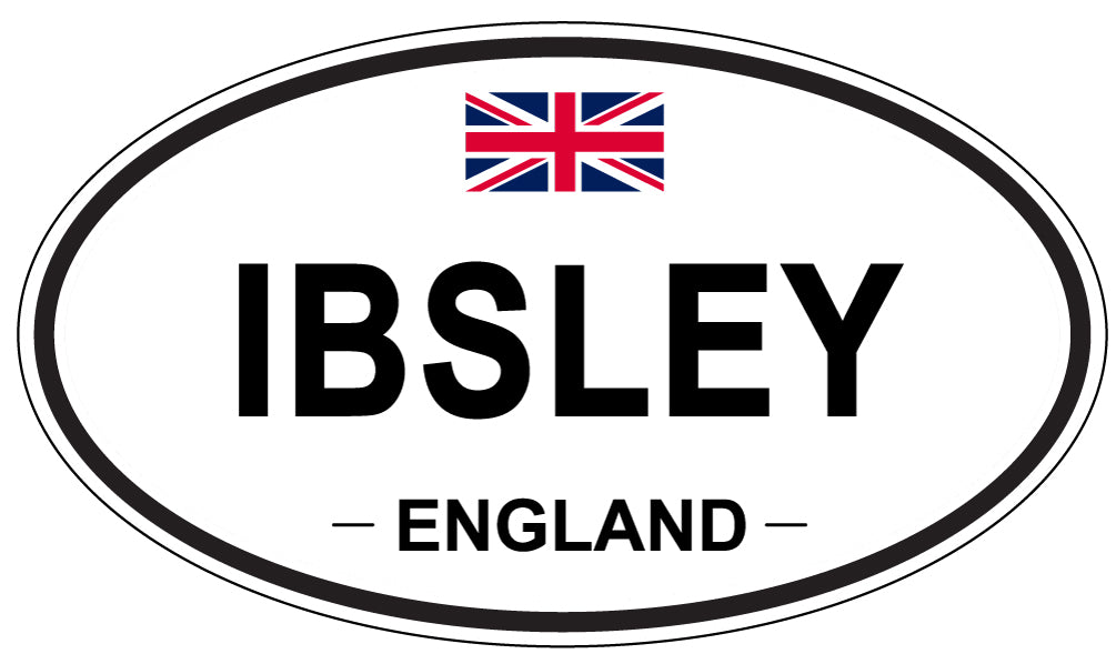 IBSLEY, ENGLAND - Oval Sticker