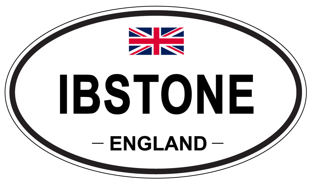 IBSTONE, ENGLAND - Oval Sticker