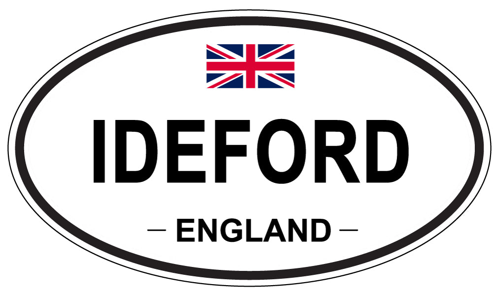 IDEFORD, ENGLAND - Oval Sticker