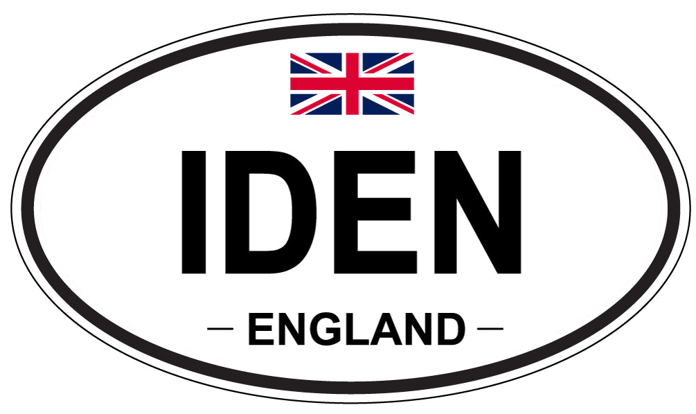 IDEN, ENGLAND - Oval Sticker