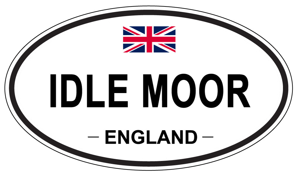 IDLE MOOR, ENGLAND - Oval Sticker