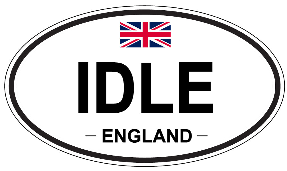 IDLE, ENGLAND - Oval Sticker