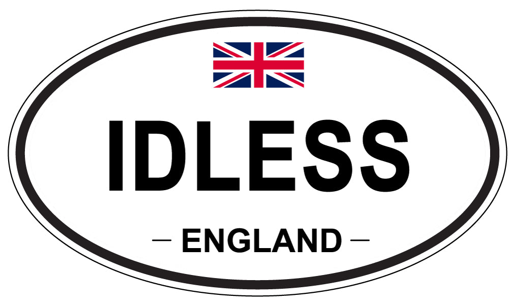 IDLESS, England - Oval Magnet