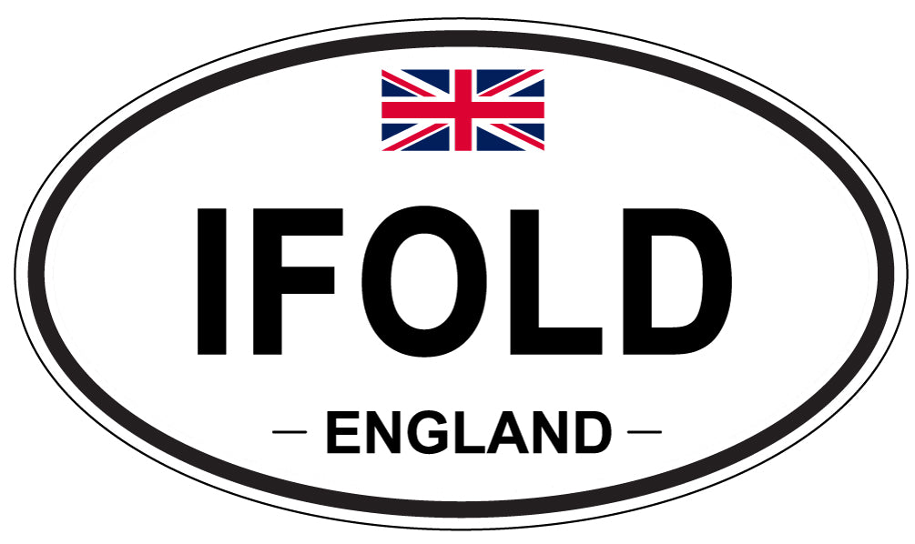 IFOLD, ENGLAND - Oval Sticker