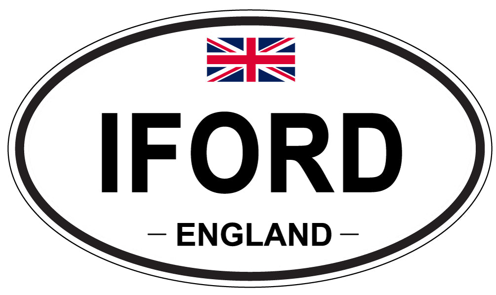 IFORD, ENGLAND - Oval Sticker