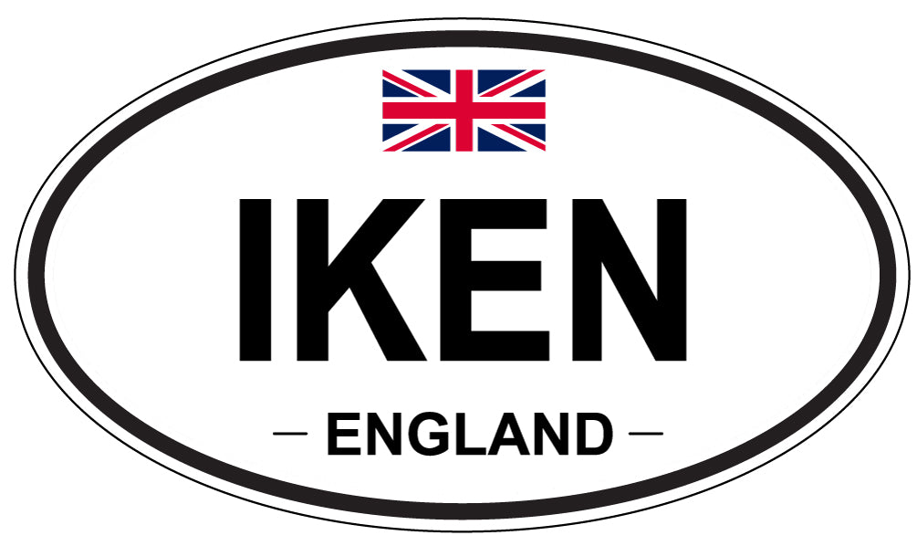 IKEN, ENGLAND - Oval Sticker